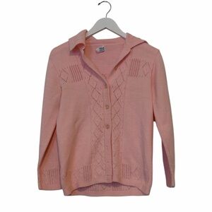 Vintage Wintuk Pink Cardigan, Small